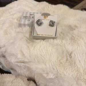 Crystal Square Stud Earrings